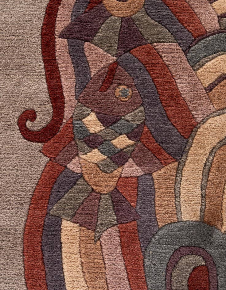 Detail image of  8' 3 x 9' 11  Hand Knotted Tibet Wool Rug