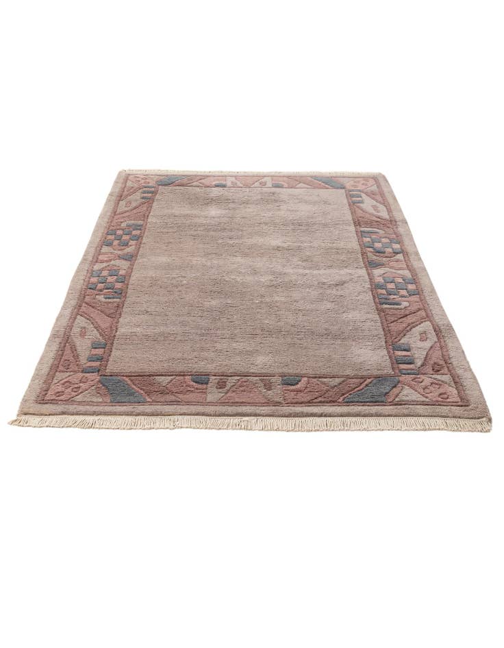 Detail image of  4' x 5' 10  Hand Knotted Tibet Wool Rug