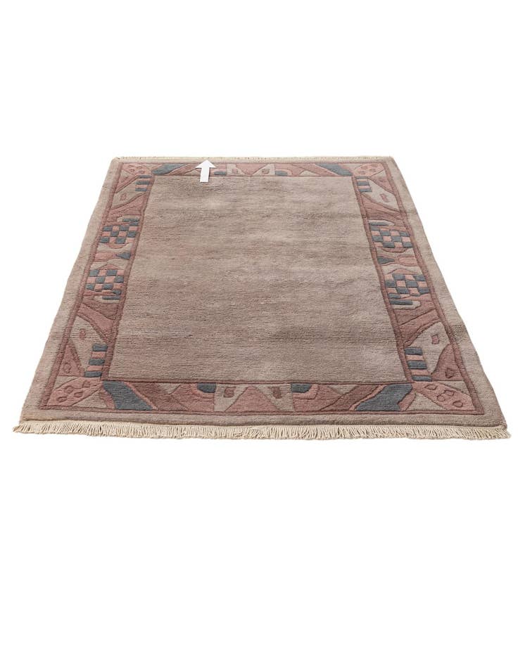 Detail image of  4' x 5' 10  Hand Knotted Tibet Wool Rug