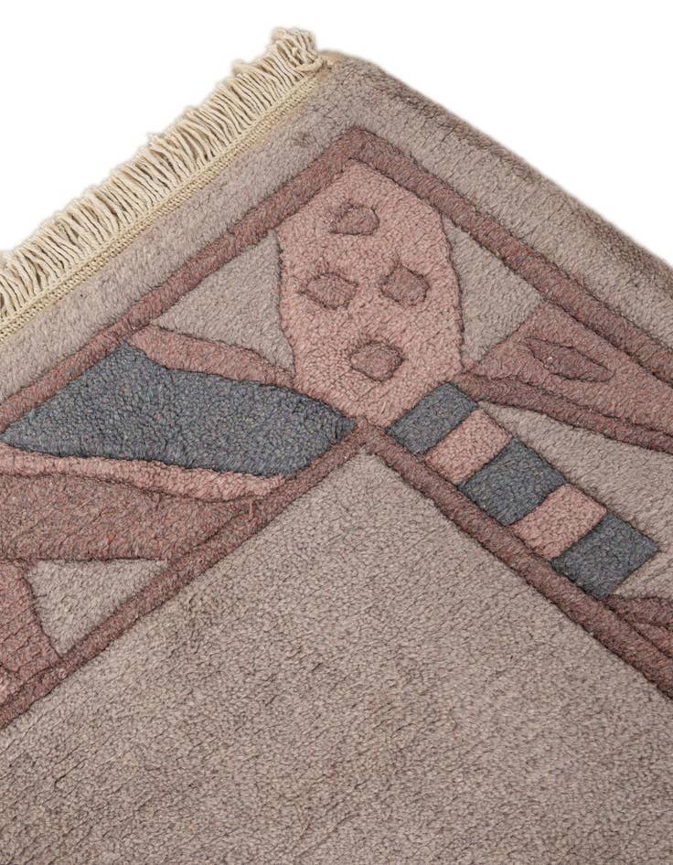 Detail image of  4' x 5' 10  Hand Knotted Tibet Wool Rug