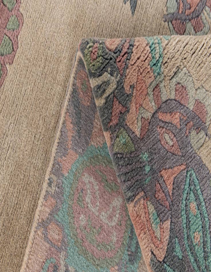 Detail image of  3' 2 x 5' 4  Hand Knotted Tibet Wool Rug