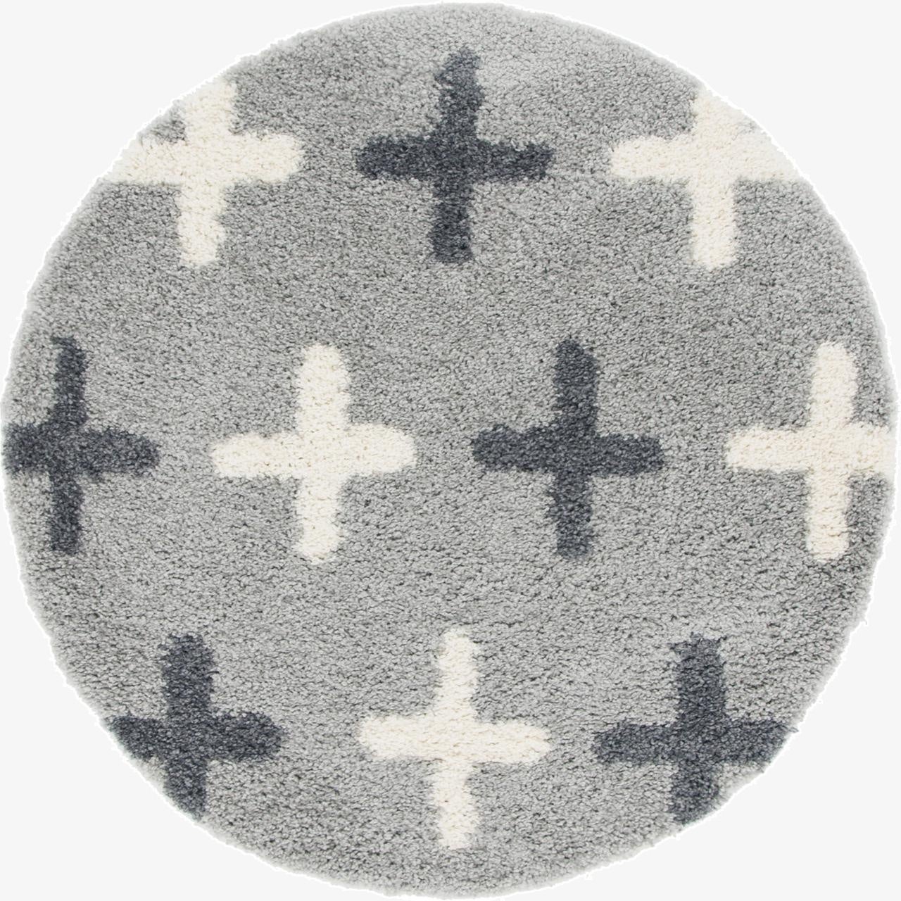  3' 3 x 3' 3 Athena Shag Round Rug