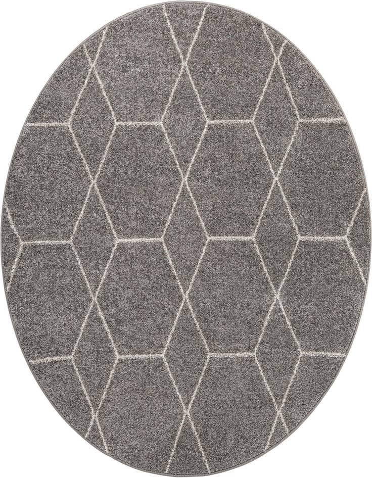 Detail image of  5' 3 x 5' 3 Lattice Frieze Round Rug