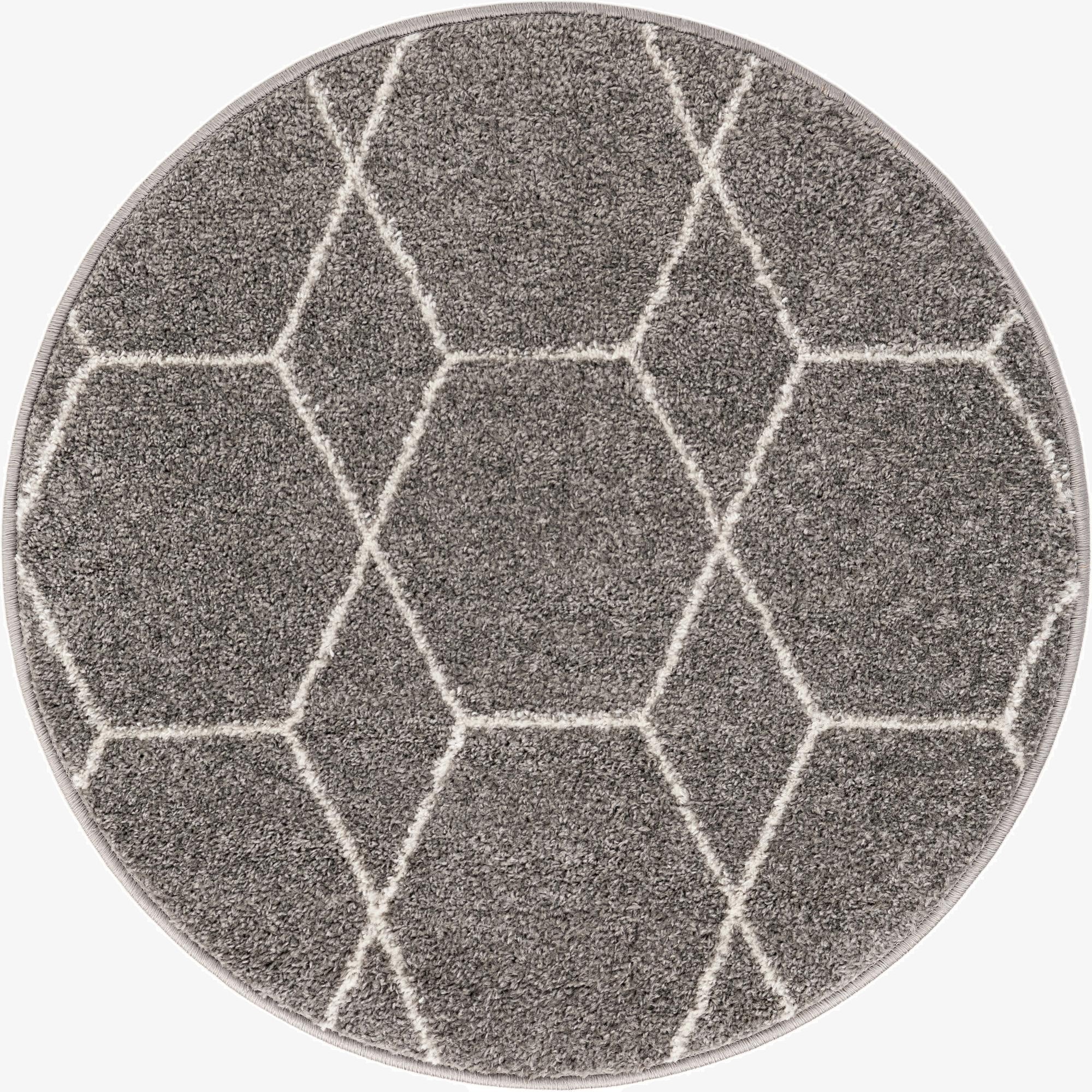  3' x 3' Lattice Frieze Round Rug