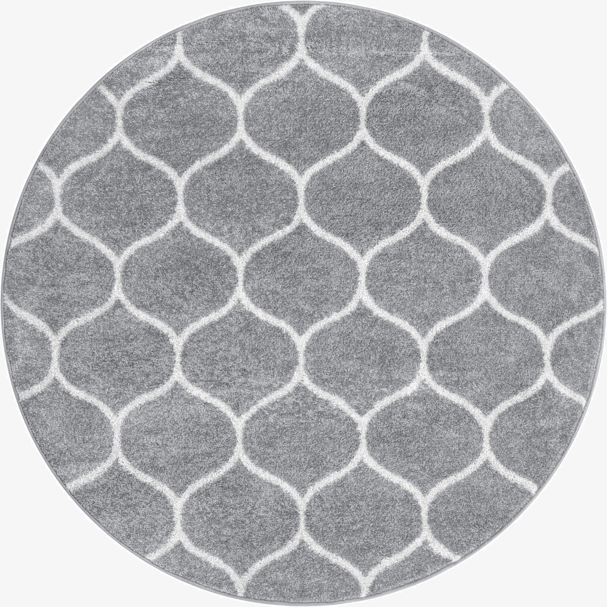  4' x 4' Lattice Frieze Round Rug