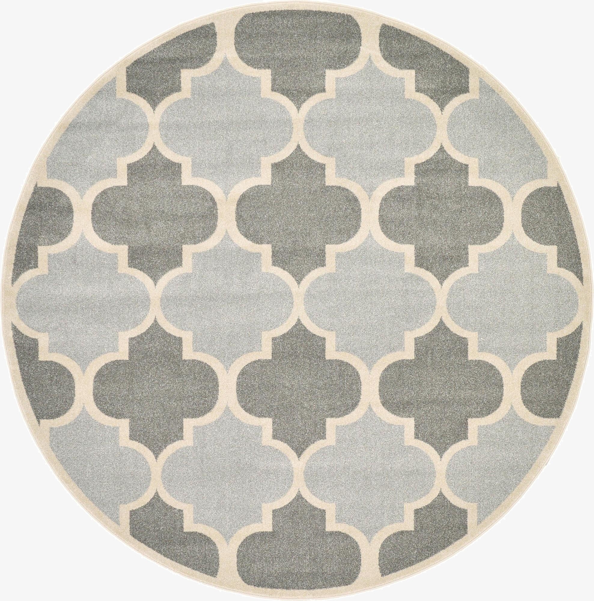  8' x 8' Lattice Round Rug