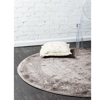 Light Gray 3' 3 x 3' 3 Miranda Round Rug | Rugs.com