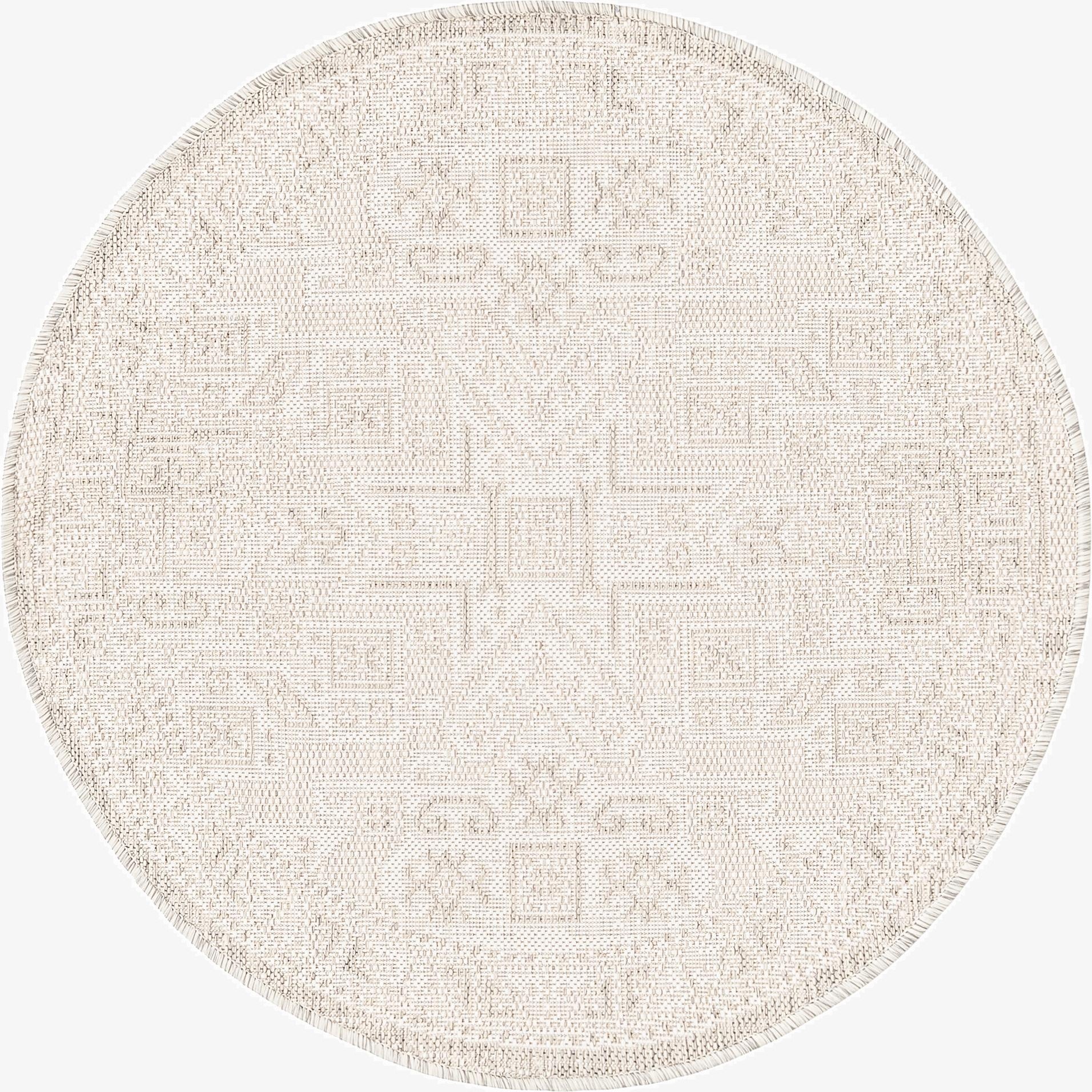  3' x 3'  Washable Aztec Indoor / Outdoor Round Rug