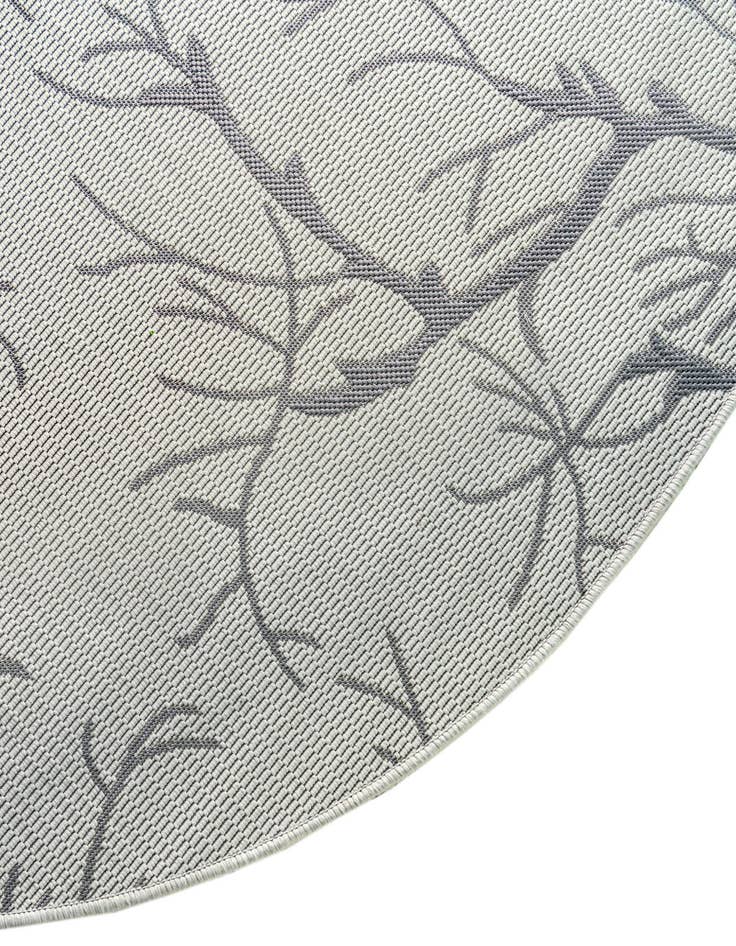 Detail image of  6' x 6'  Washable Botanical Indoor / Outdoor Round Rug