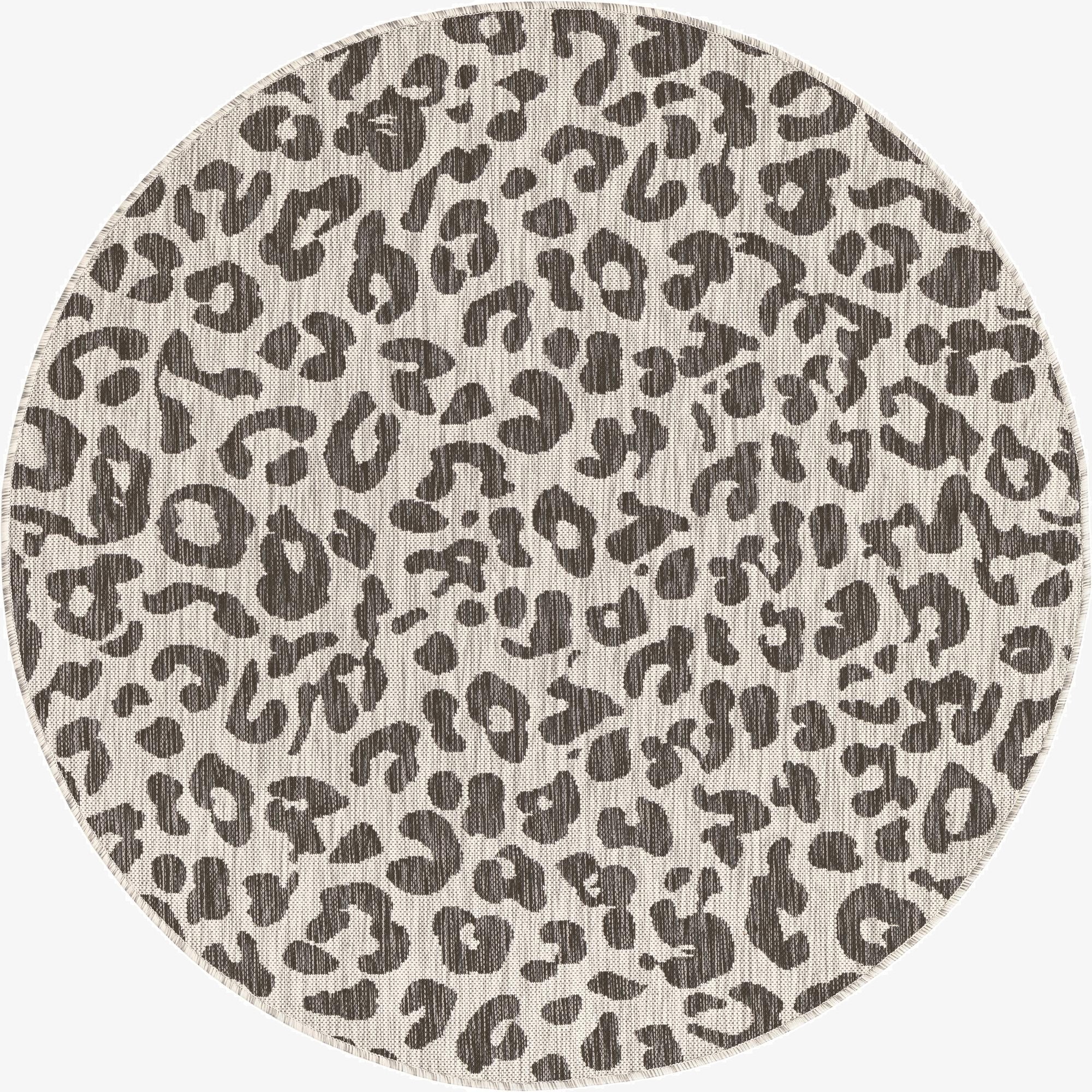  5' 3 x 5' 3  Washable Safari Indoor / Outdoor Round Rug