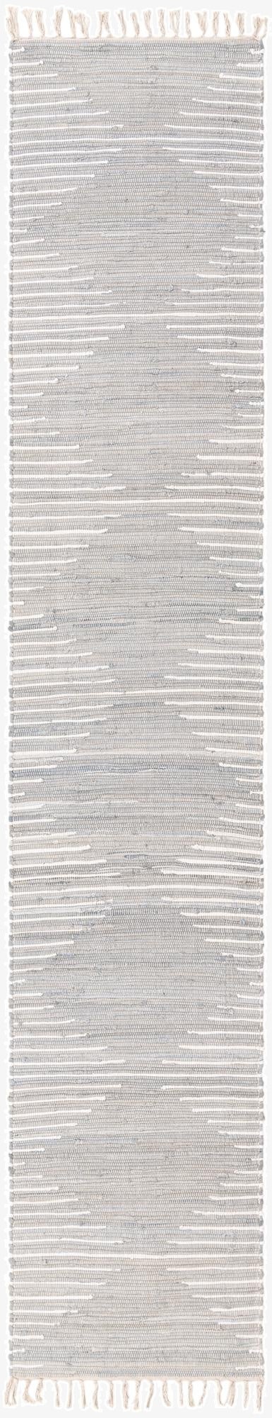  2' 7 x 13' 1  Hand Woven Chindi Cotton Runner Rug