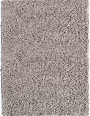 A long, rectangular 16 ft runner rug in a solid light gray shag texture, ideal for a hallway.