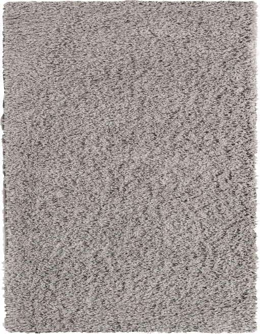 A 10 ft gray shag runner rug with a modern, solid design, perfect for a hallway, offering a soft, textured pile.