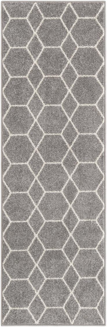  2' 2 x 7' Lattice Frieze Runner Rug