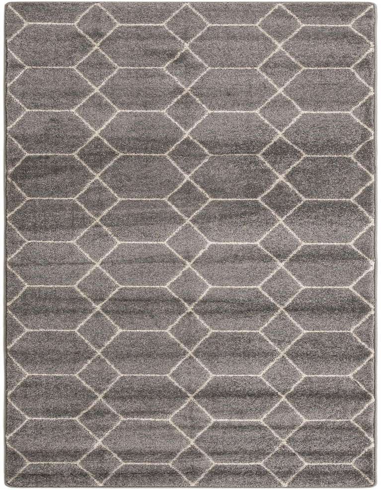 Primary image  3' 9 x 10' Lattice Frieze Runner Rug