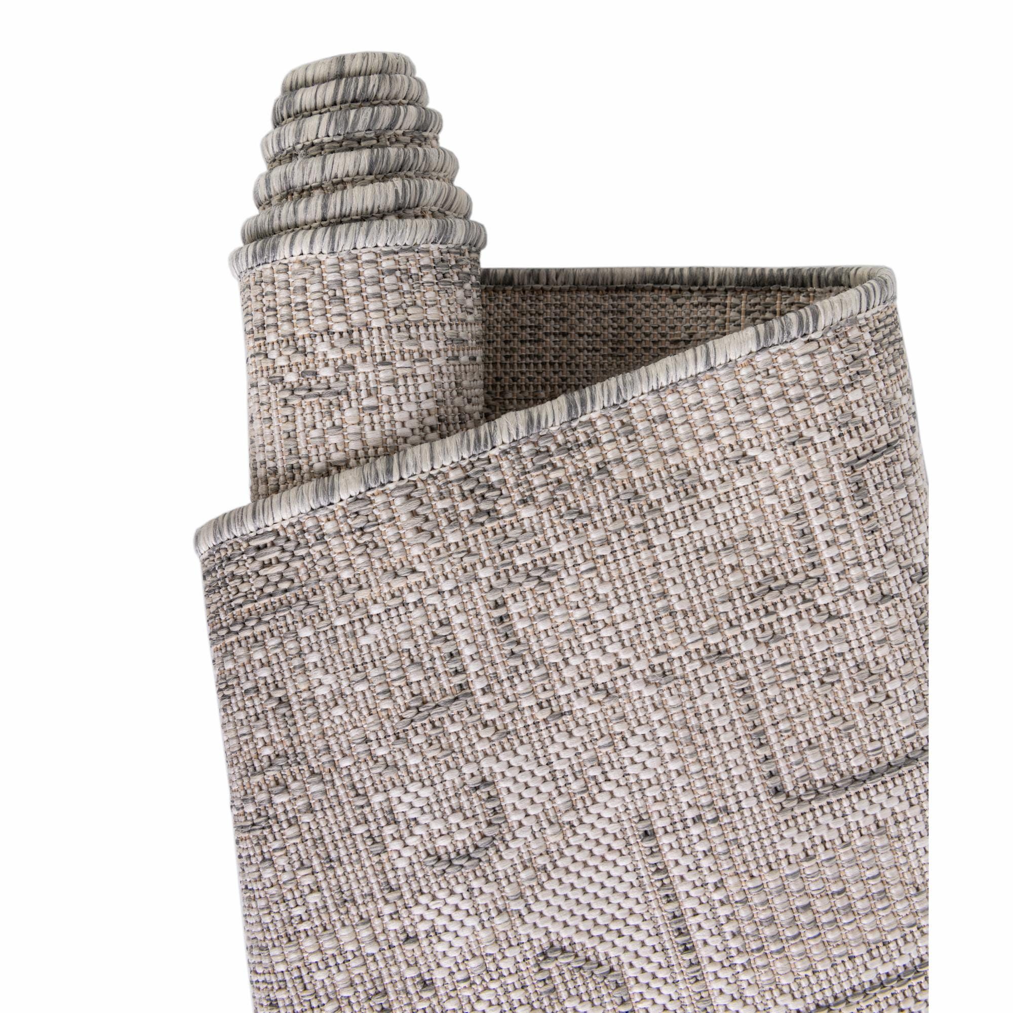 Light Gray 2' x 6' Washable Aztec Indoor / Outdoor Runner Rug | Rugs.com