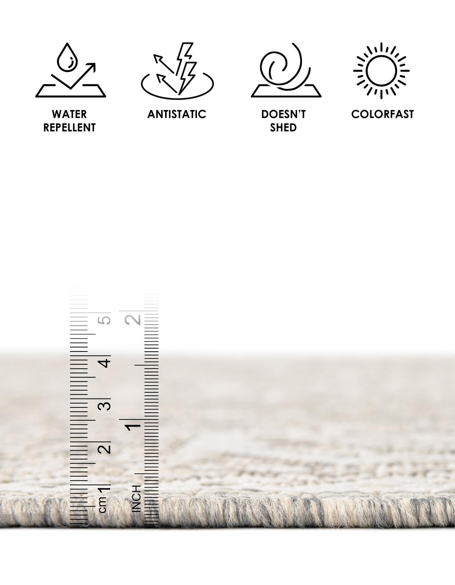 Light Gray 2' x 7' 10 Aztec Indoor / Outdoor Runner Rug | Rugs.com