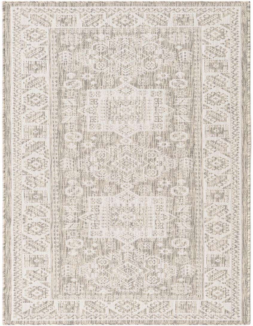 Primary image  2' 10 x 7'  Washable Aztec Indoor / Outdoor Runner Rug