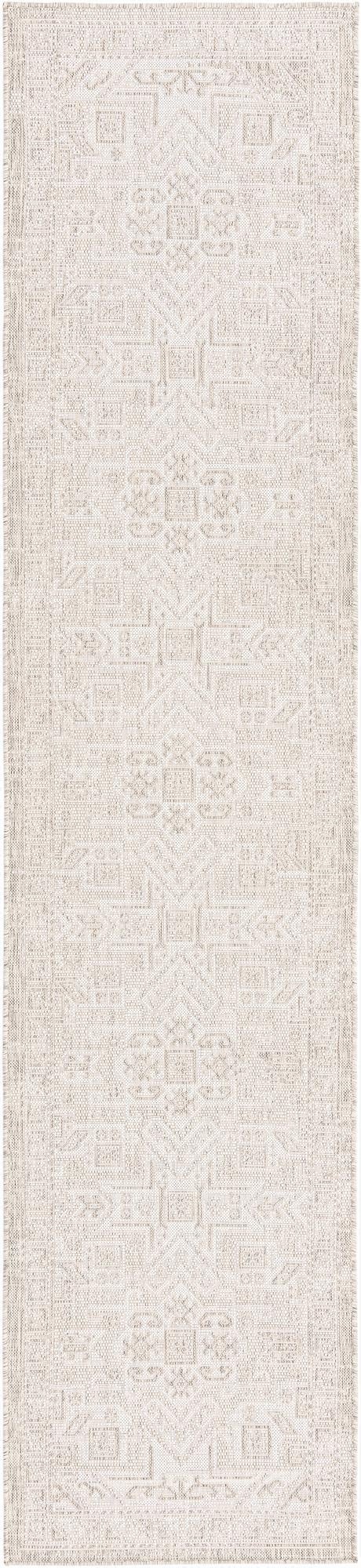  2' 7 x 12'  Washable Aztec Indoor / Outdoor Runner Rug