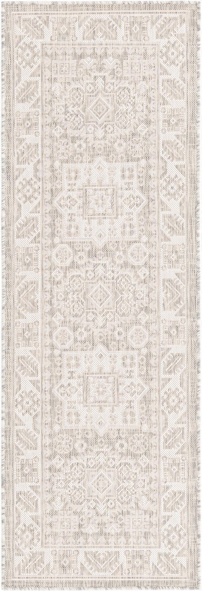  2' x 6'  Washable Aztec Indoor / Outdoor Runner Rug