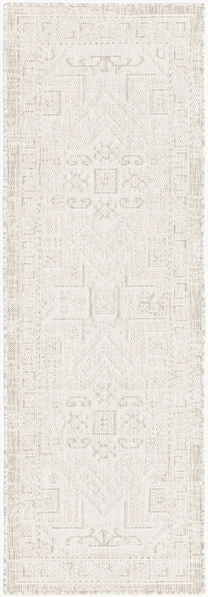 2' x 6'  Washable Aztec Indoor / Outdoor Runner Rug