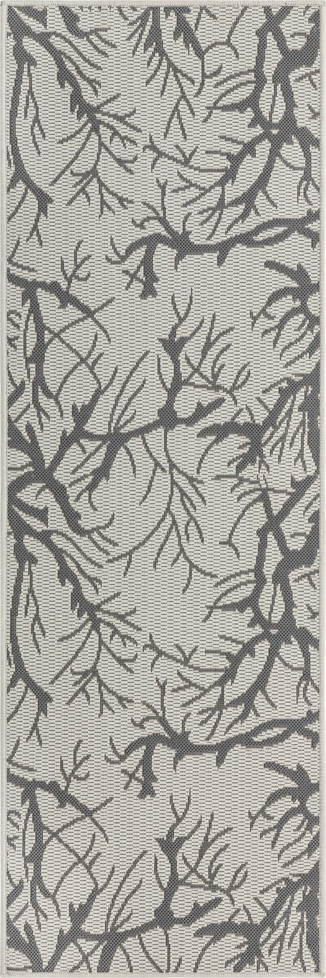  2' x 6'  Washable Botanical Indoor / Outdoor Runner Rug