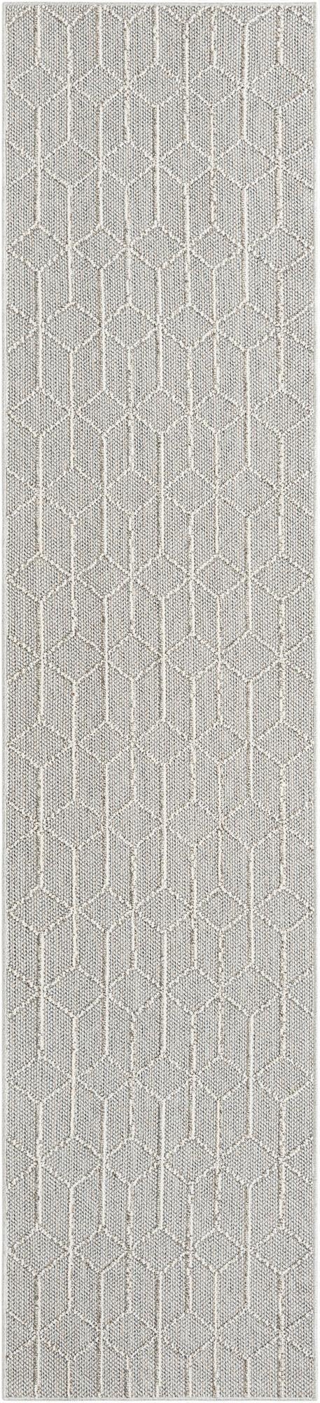  2' 7 x 12'  Washable Lattice Indoor / Outdoor Runner Rug