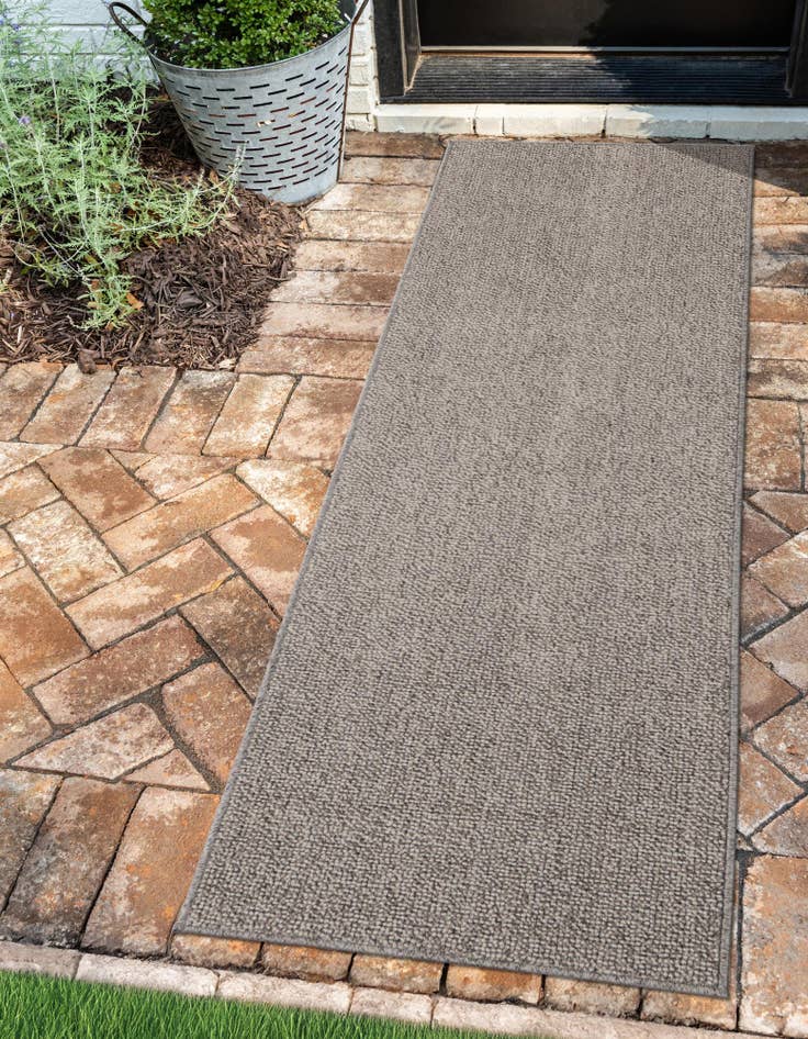 Detail image of  2' 7 x 12'  Washable Solid Indoor / Outdoor Runner Rug