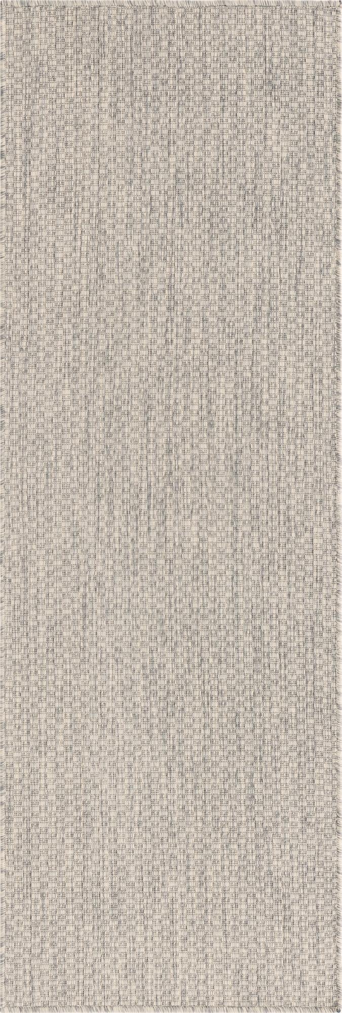  2' x 6'  Washable Solid Indoor / Outdoor Runner Rug