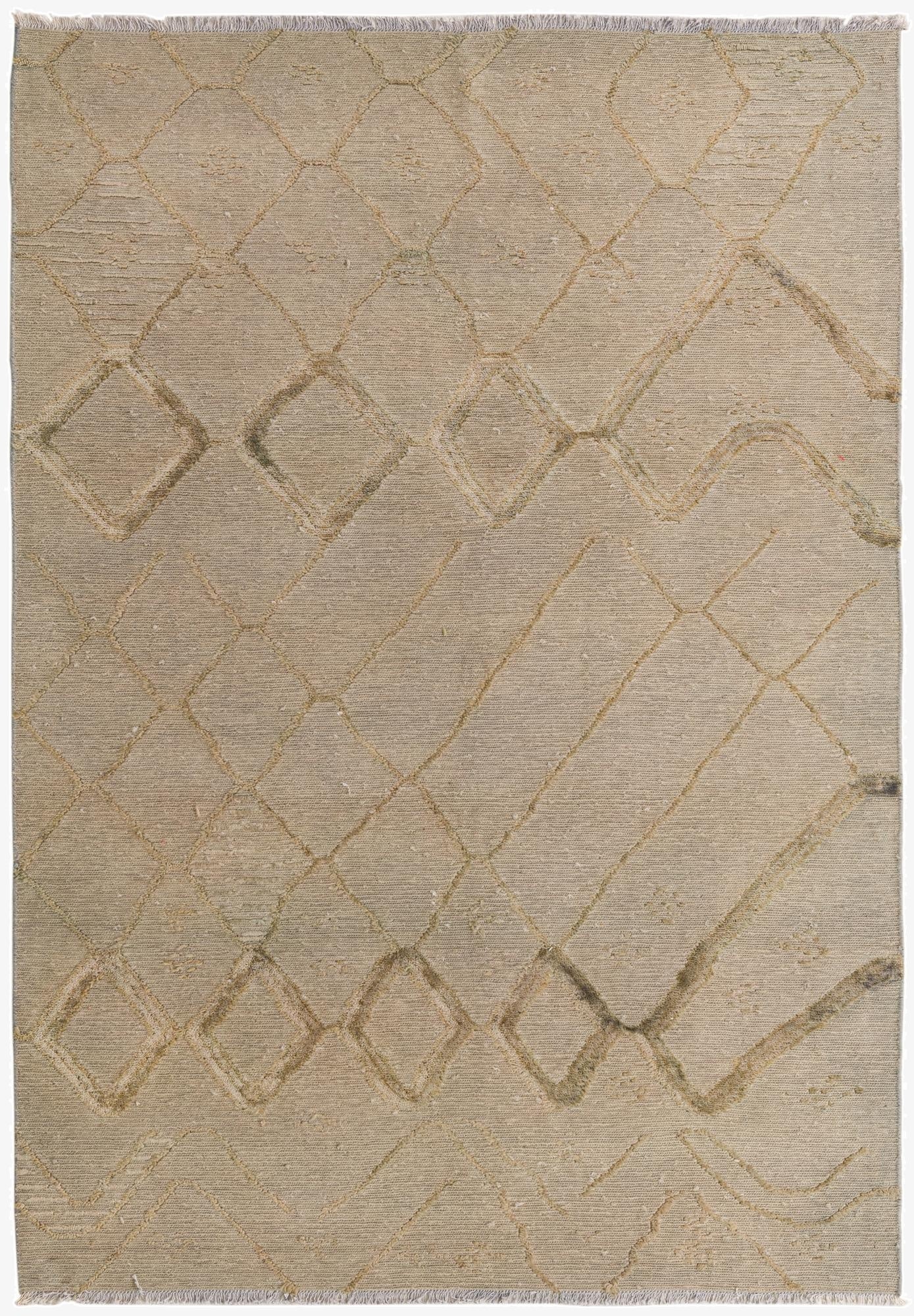  6' 6 x 7' 9  Hand Knotted Darya Wool Square Rug