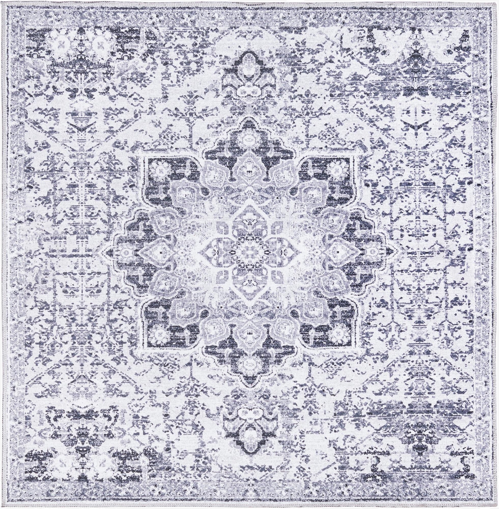  7' 3 x 7' 3  Washable Francesca Square Rug