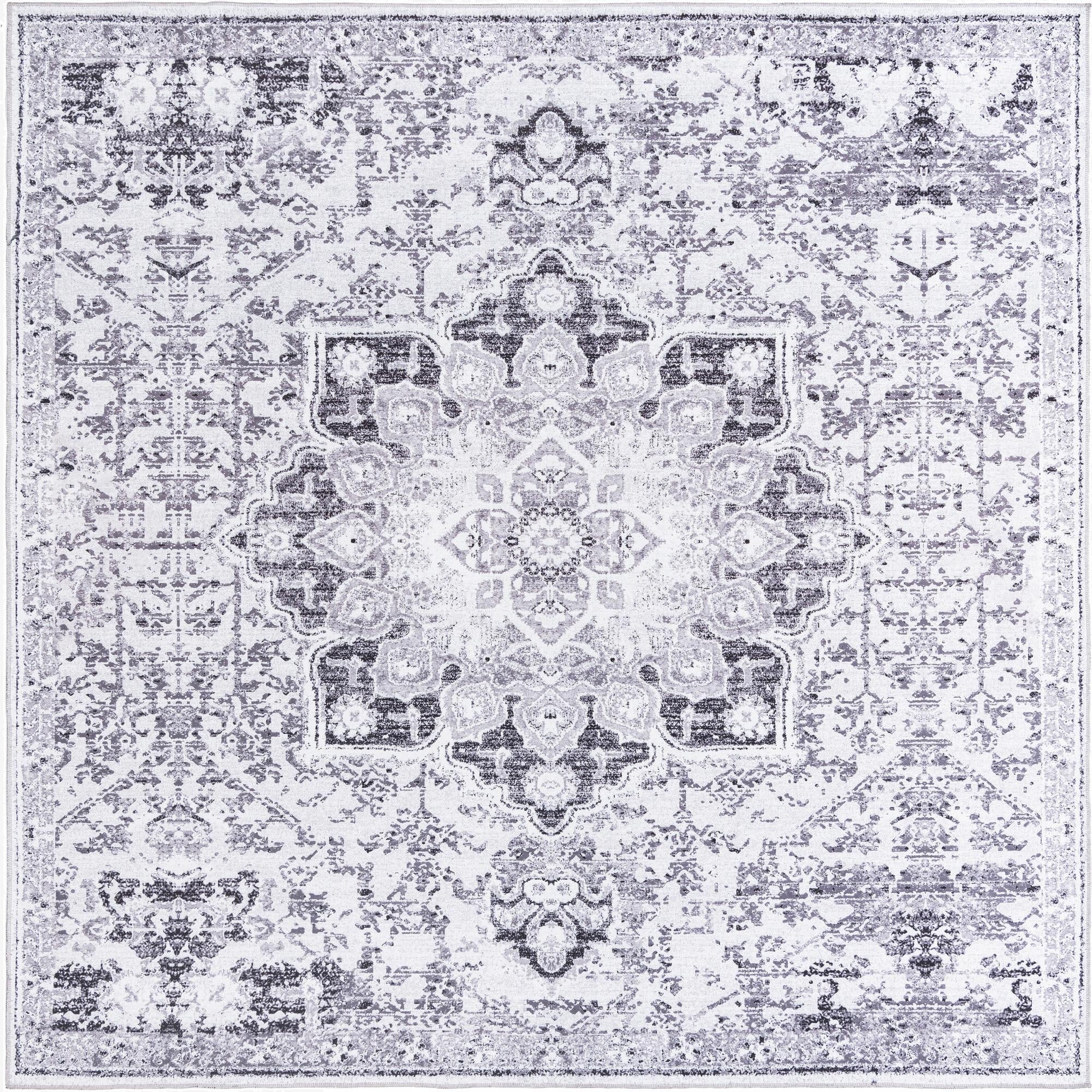  10' 6 x 10' 6  Washable Francesca Square Rug