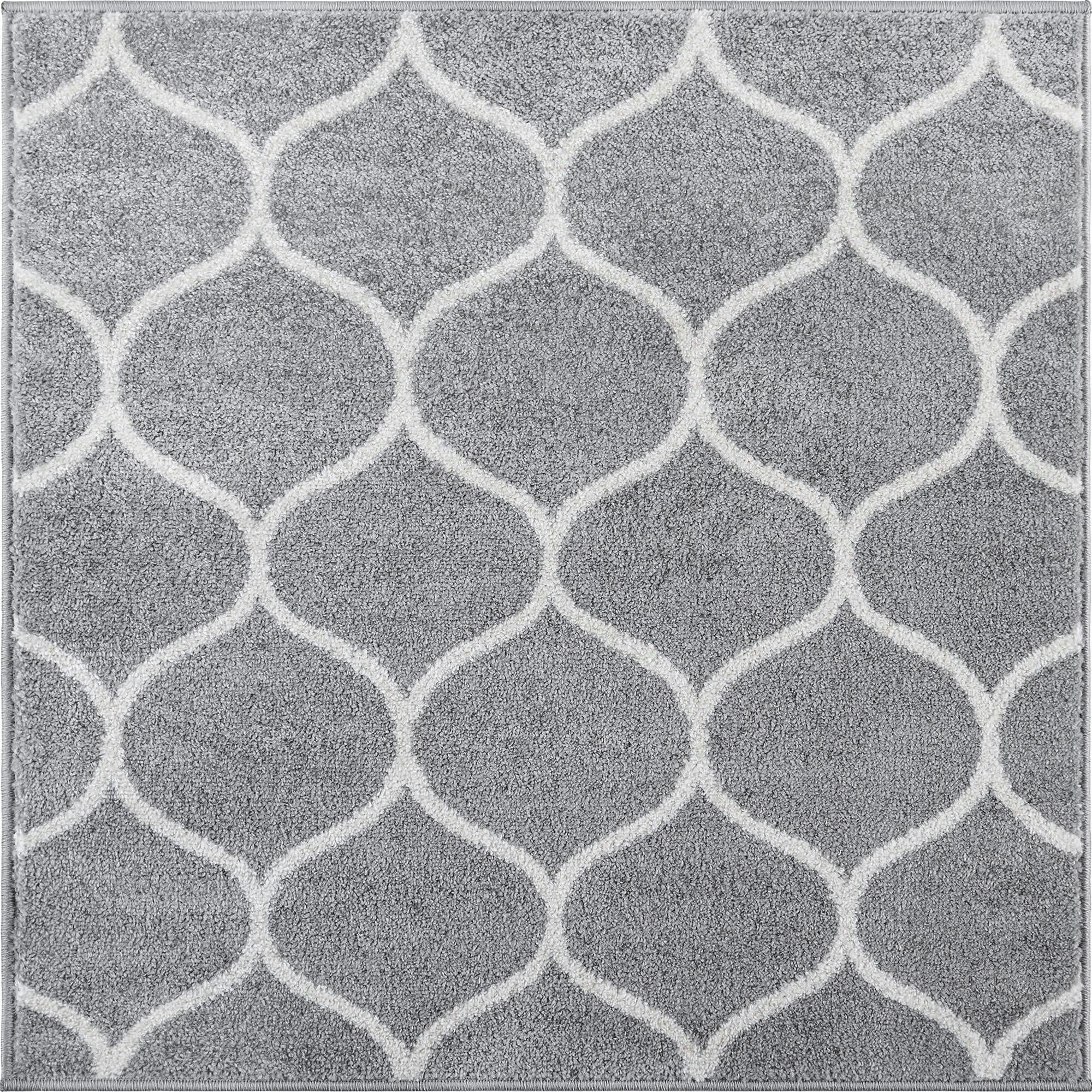  3' x 3' Lattice Frieze Square Rug