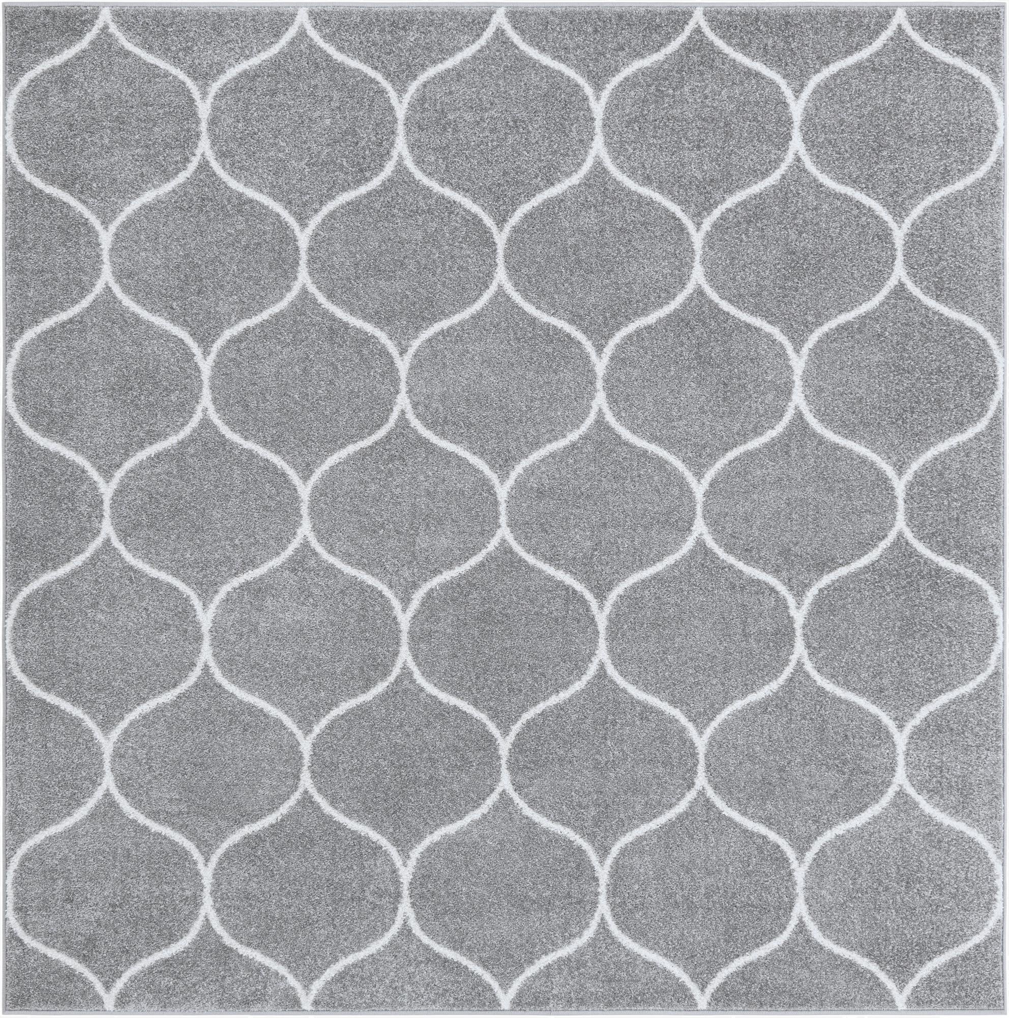  7' x 7' Lattice Frieze Square Rug