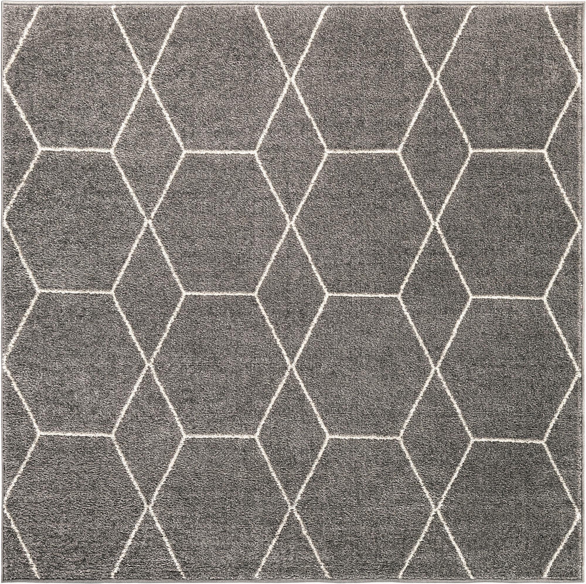  5' 3 x 5' 3 Lattice Frieze Square Rug