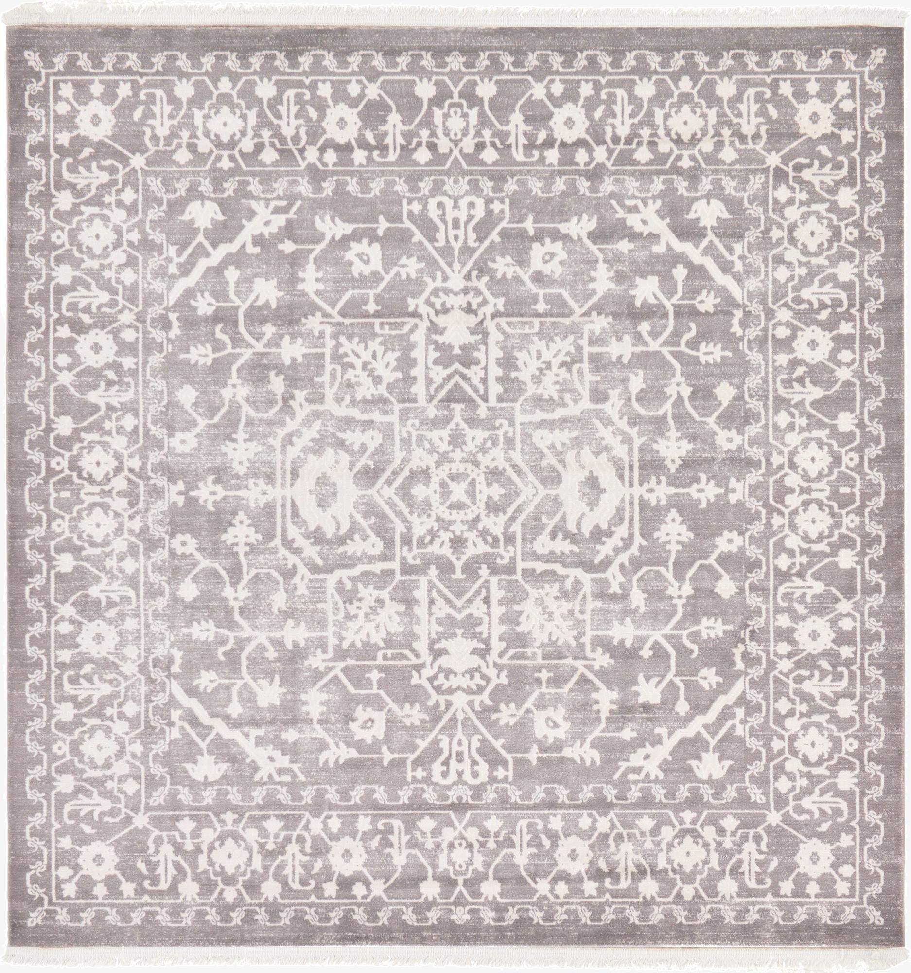  8' x 8' Modern Classical Square Rug