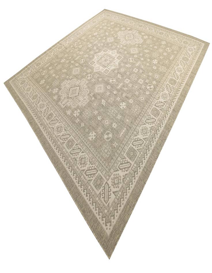 Detail image of  13' x 13'  Washable Aztec Indoor / Outdoor Square Rug