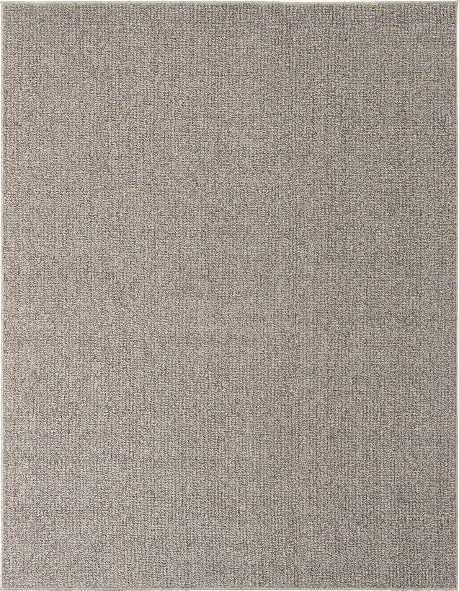 A 7' 10 x 7' 10 square gray modern rug with a flat pile, suitable for indoor or outdoor use.