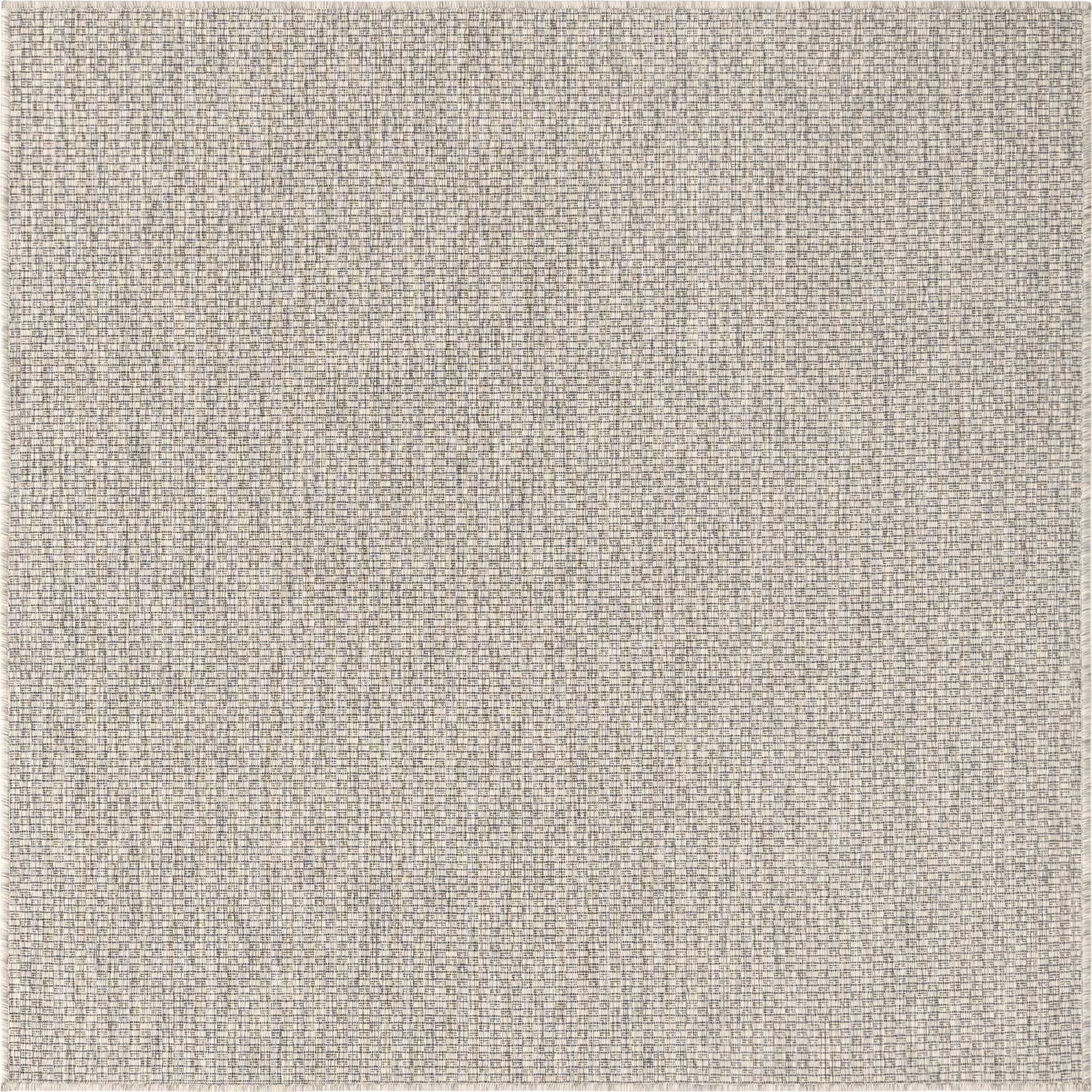  5' 3 x 5' 3  Washable Solid Indoor / Outdoor Square Rug