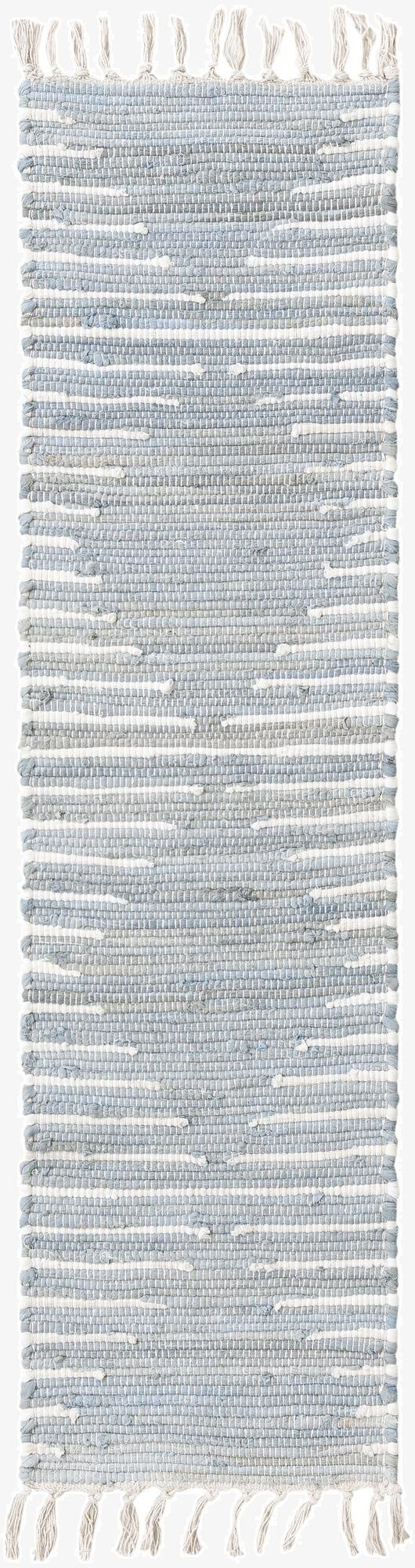  1' 2 x 4' 1  Hand Woven Chindi Cotton Table Runner Rug
