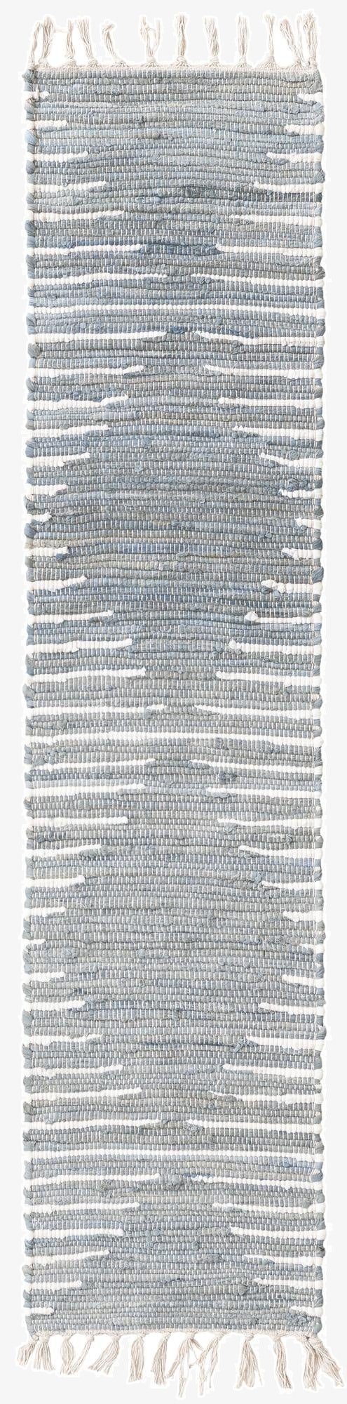  1' 2 x 5' 1  Hand Woven Chindi Cotton Table Runner Rug