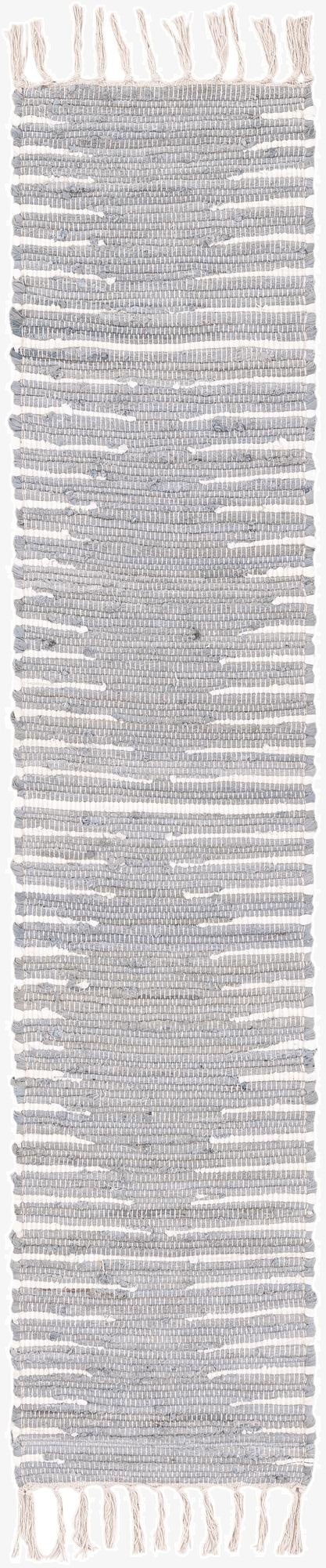  1' 2 x 6' 1  Hand Woven Chindi Cotton Table Runner Rug