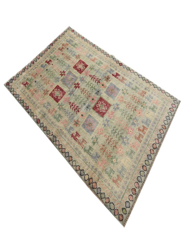 Detail image of  4' x 6'  Hand Knotted Ariana Ziegler Wool Rug