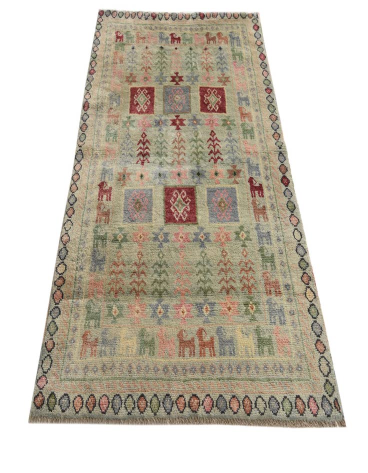 Detail image of  4' x 6'  Hand Knotted Ariana Ziegler Wool Rug