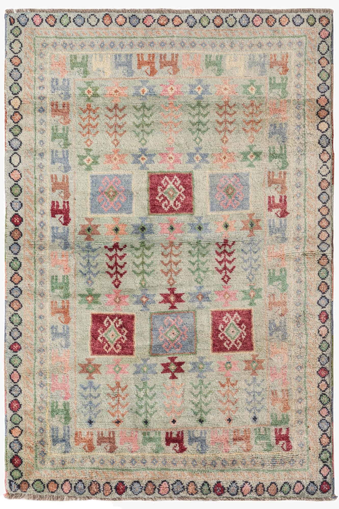  4' x 6'  Hand Knotted Ariana Ziegler Wool Rug