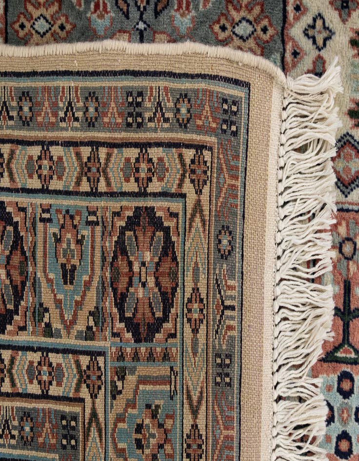 Detail image of  4' 3 x 6' 4  Hand Knotted Bokhara Oriental Wool Rug