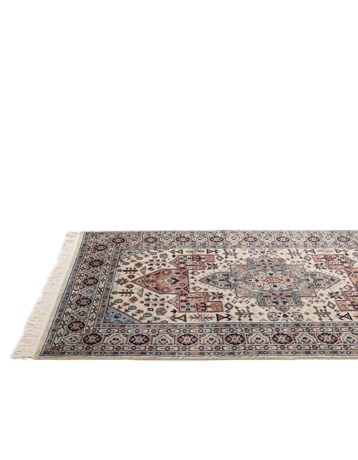 Detail image of  4' 3 x 6' 4  Hand Knotted Bokhara Oriental Wool Rug