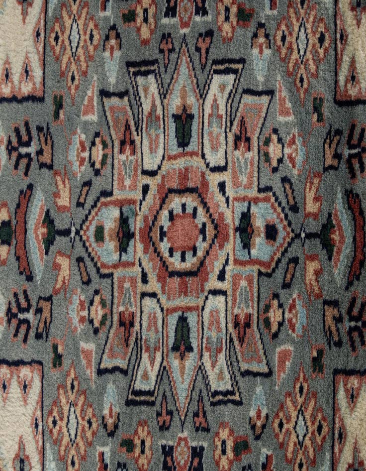 Detail image of  4' 3 x 6' 4  Hand Knotted Bokhara Oriental Wool Rug