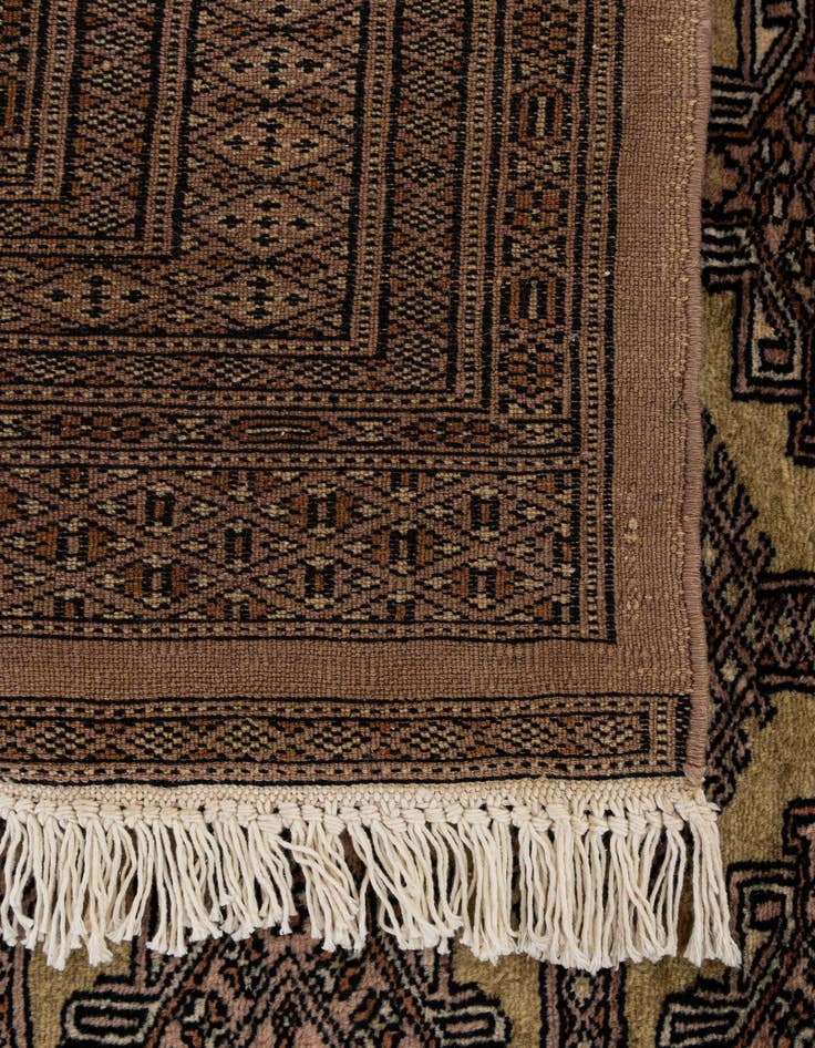 Detail image of  4' 4 x 5' 5  Hand Knotted Bokhara Oriental Wool Rug