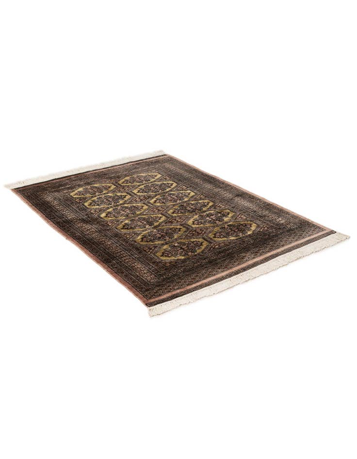 Detail image of  4' 4 x 5' 5  Hand Knotted Bokhara Oriental Wool Rug